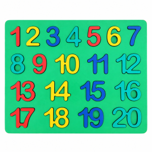 Wooden English Number Board Multicolour – Learn Numbers with Fun and Color