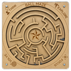 Wooden Ball Maze – Small Handheld Toy for Kids to Boost Focus & Coordination